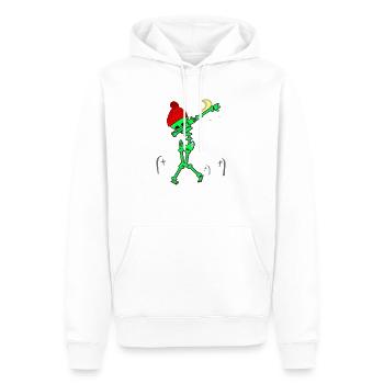 Skelett Comic - Männer Premium Bio Hoodie - Weiß - Vorne - Nico (187cm)