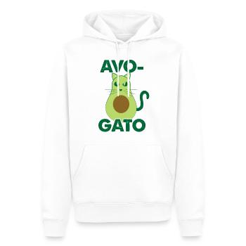 Avogato Vegan Cat - Sweat à capuche Premium bio Homme - blanc - Devant - Nico (187cm)