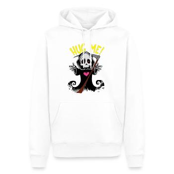 Grim Reaper avec coeur gothique Mort lourd rose Métal - Sweat à capuche Premium bio Homme - blanc - Devant - Nico (187cm)
