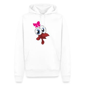 Turquie visage fille rose Bow - Sweat à capuche Premium bio Homme - blanc - Devant - Nico (187cm)