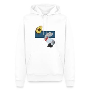 cadeau canon d'avocat - Sweat à capuche Premium bio Homme - blanc - Devant - Nico (187cm)