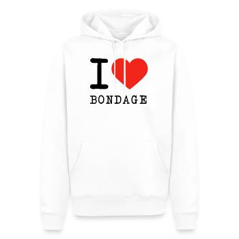 I love Bondage - Männer Premium Bio Hoodie - Weiß - Vorne - Nico (187cm)