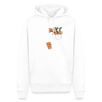 Red Panda - panda panda rouge, chat ours - Sweat à capuche Premium bio Homme - blanc - Devant - Nico (187cm)
