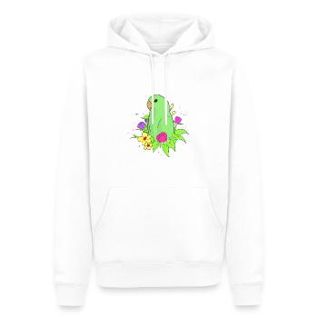 perroquet nain petits perroquets tourtereaux - Sweat à capuche Premium bio Homme - blanc - Devant - Nico (187cm)