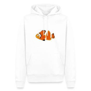 Niedlich Lustig Süß Fisch Comic Zeichnung T-Shirt - Männer Premium Bio Hoodie - Weiß - Vorne - Nico (187cm)