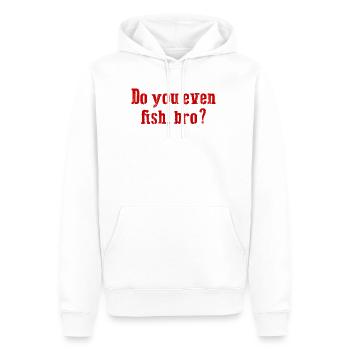 Funny Fishing - Sweat à capuche Premium bio Homme - blanc - Devant - Nico (187cm)