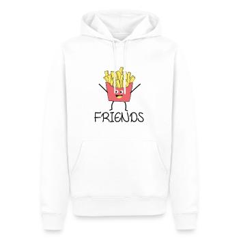 Les meilleurs amis cadeaux PartnerLook Meilleurs amis - Sweat à capuche Premium bio Homme - blanc - Devant - Nico (187cm)