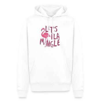 Let's flamingle - Flamingo Shirt - Männer Premium Bio Hoodie - Weiß - Vorne - Nico (187cm)