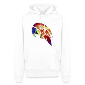 Papagei Geometric - Männer Premium Bio Hoodie - Weiß - Vorne - Nico (187cm)