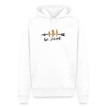 be kind gift - Männer Premium Bio Hoodie - Weiß - Vorne - Nico (187cm)