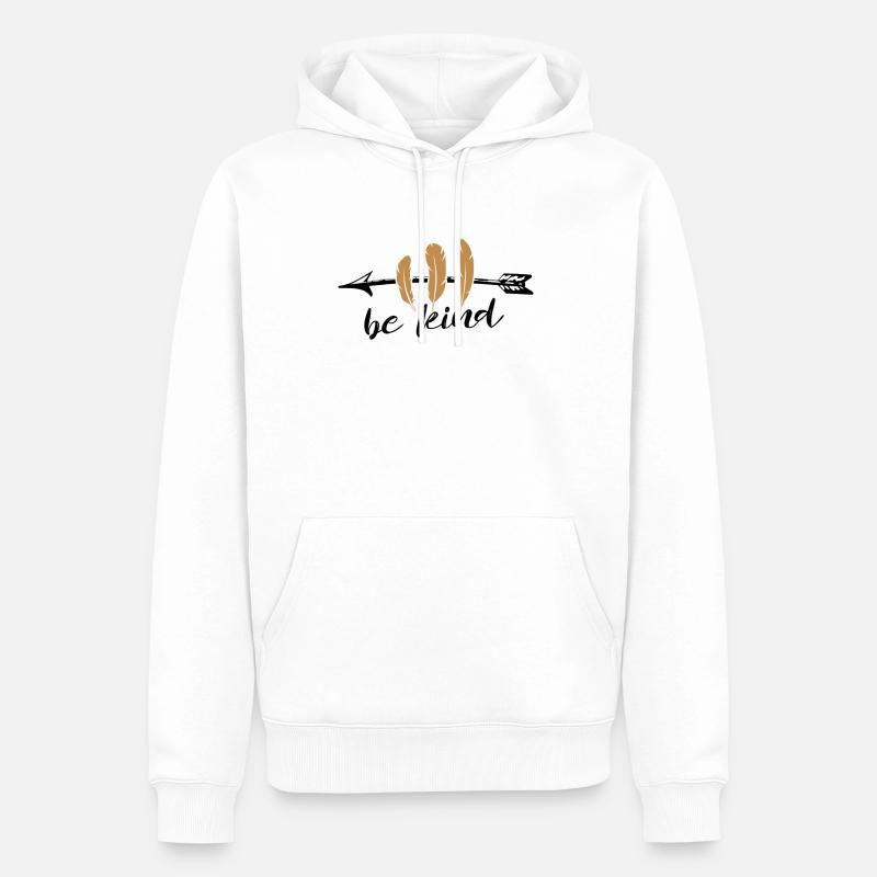 be kind gift - Männer Premium Bio Hoodie - Weiß