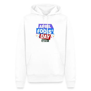 Aprilscherztag-T-Shirt - nationaler Streich-Tag April - Männer Premium Bio Hoodie - Weiß - Vorne - Nico (187cm)