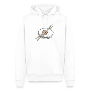 Baguettes et tambour Drummer Drumer - Sweat à capuche Premium bio Homme - blanc - Devant - Nico (187cm)