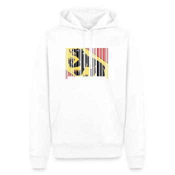 Né à Berne Suisse Suisse Né dans le don - Sweat à capuche Premium bio Homme - blanc - Devant - Nico (187cm)