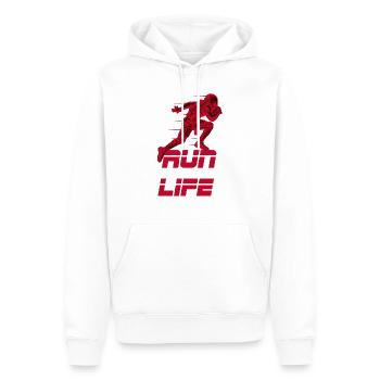 Football américain Touchdown anniversaire cadeau - Sweat à capuche Premium bio Homme - blanc - Devant - Nico (187cm)