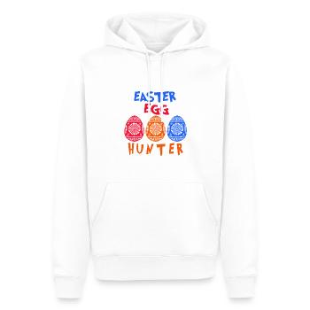 Osterei Jäger - Männer Premium Bio Hoodie - Weiß - Vorne - Nico (187cm)
