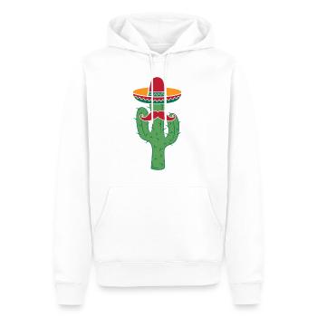 Kaktus mit Sombrero-Schnurrbart-lustigem Cinco De Mayo - Männer Premium Bio Hoodie - Weiß - Vorne - Nico (187cm)