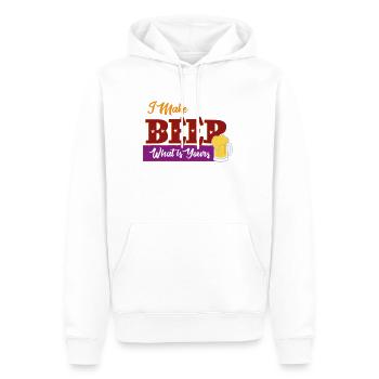 Je fais de la bière - Sweat à capuche Premium bio Homme - blanc - Devant - Nico (187cm)