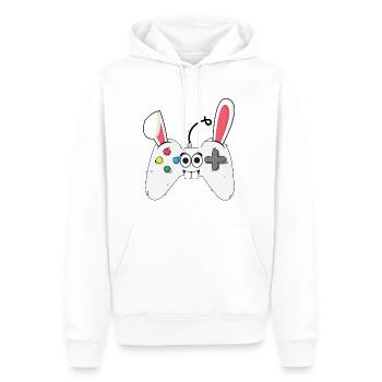 Console de jeu Gamer de Pâques Lapin de Pâques Cadeau - Sweat à capuche Premium bio Homme - blanc - Devant - Nico (187cm)