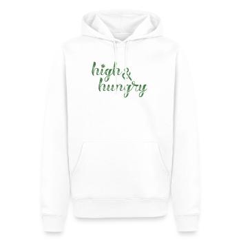 chanvre élevé et affamé jamaica mariuhana chill kif - Sweat à capuche Premium bio Homme - blanc - Devant - Nico (187cm)