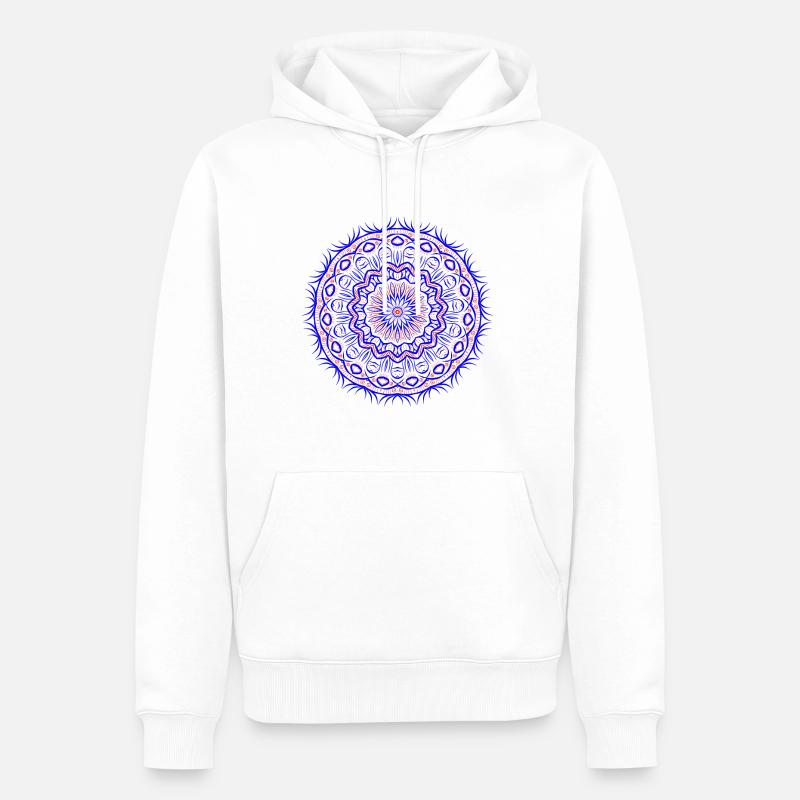 Mandala - Männer Premium Bio Hoodie - Weiß