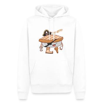 Pie-taux! Gâteau pirate - biscuit - Sweat à capuche Premium bio Homme - blanc - Devant - Nico (187cm)