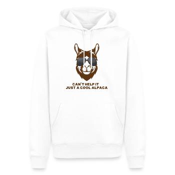 nur ein cooles Alpaka Geschenk - Männer Premium Bio Hoodie - Weiß - Vorne - Nico (187cm)