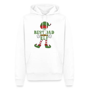 La meilleure tenue de famille de Noël papa elfe - Sweat à capuche Premium bio Homme - blanc - Devant - Nico (187cm)