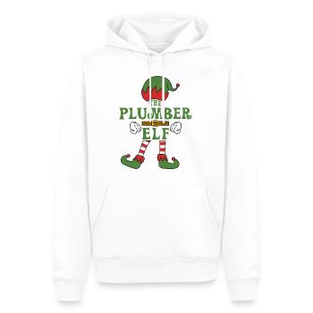 The Plumber Elf Christmas Family Outfit - Men’s Premium Organic Hoodie - white - Front - Nico (187cm)