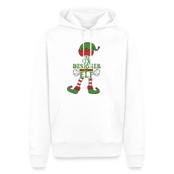 The UX Designer Elf Christmas Family Outfit - Men’s Premium Organic Hoodie - white - Front - Nico (187cm)
