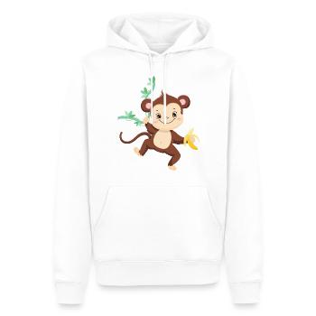Affe Familie Mama Baby T-Shirt - Männer Premium Bio Hoodie - Weiß - Vorne - Nico (187cm)