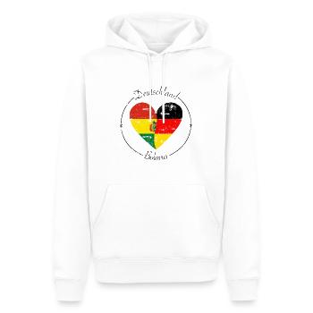 Bolivia Deutschland Herz Flagge - Männer Premium Bio Hoodie - Weiß - Vorne - Nico (187cm)