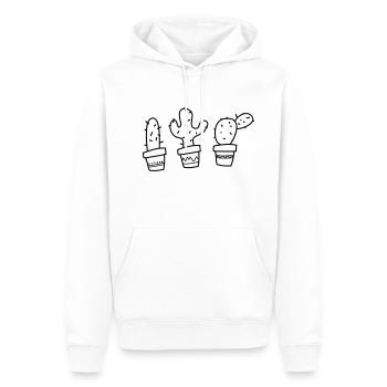 Kakteen_NC - Männer Premium Bio Hoodie - Weiß - Vorne - Nico (187cm)