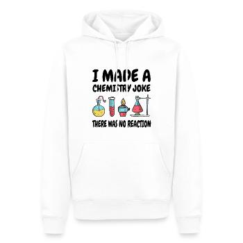 Chemie Scherz, es gab keine Reaktion - Männer Premium Bio Hoodie - Weiß - Vorne - Nico (187cm)