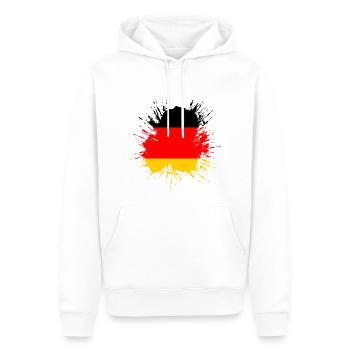 Deutschland Flagge Deutsche Fahne Used Look Heimat - Männer Premium Bio Hoodie - Weiß - Vorne - Nico (187cm)
