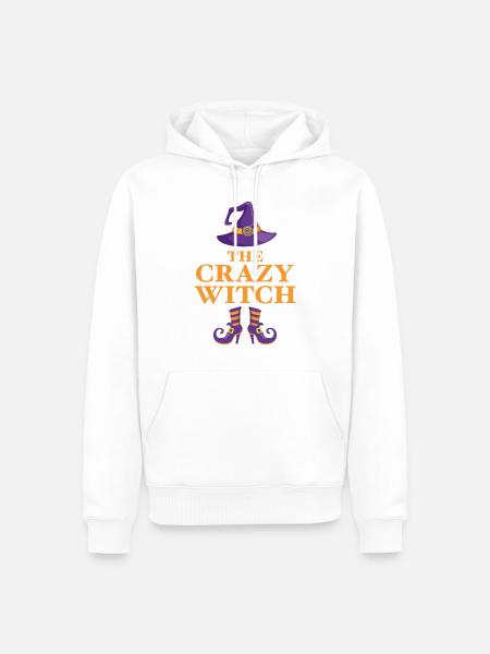 The Crazy Witch - Men’s Premium Organic Hoodie - white