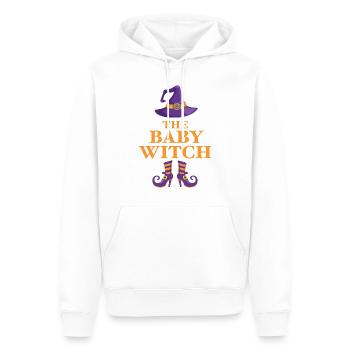 La petite sorcière - Sweat à capuche Premium bio Homme - blanc - Devant - Nico (187cm)