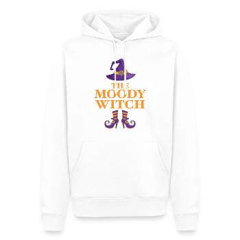 La sorcière Moody - Sweat à capuche Premium bio Homme - blanc - Devant - Nico (187cm)