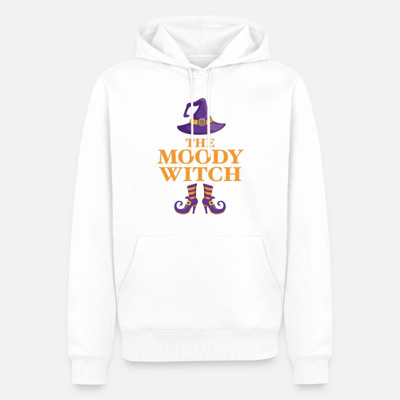 Die launische Hexe - Männer Premium Bio Hoodie - Weiß