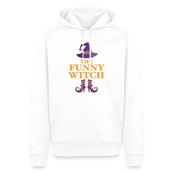 Die lustige Hexe - Männer Premium Bio Hoodie - Weiß - Vorne - Nico (187cm)