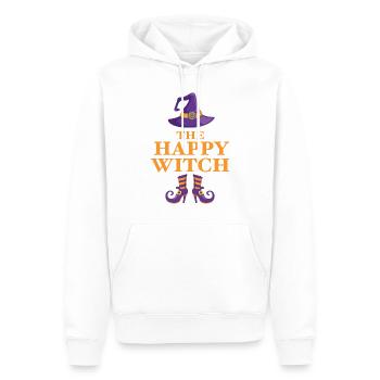La Sorcière Heureuse - Sweat à capuche Premium bio Homme - blanc - Devant - Nico (187cm)