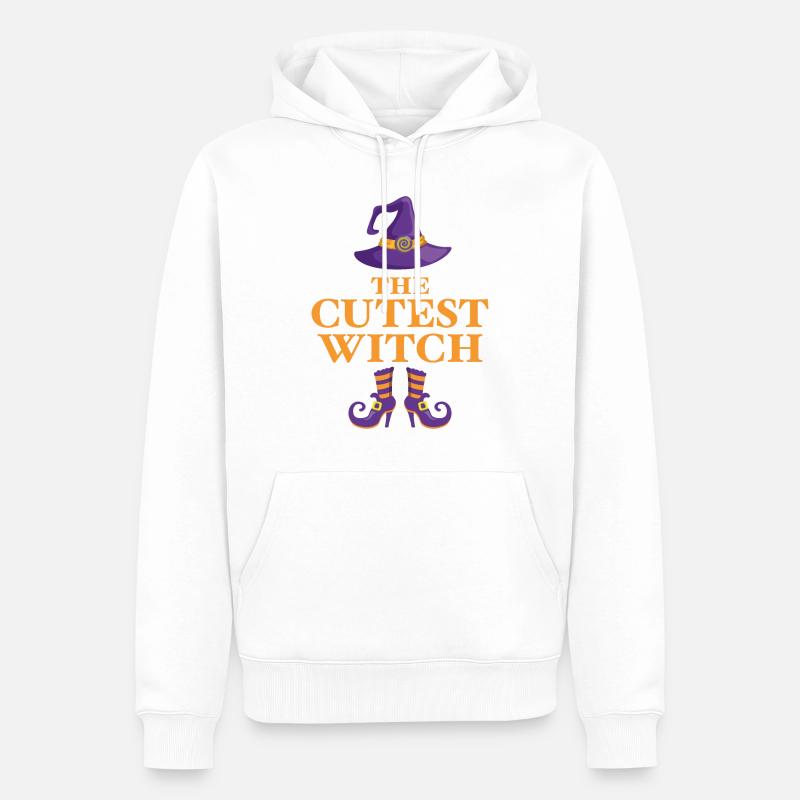 Die süßeste Hexe - Männer Premium Bio Hoodie - Weiß