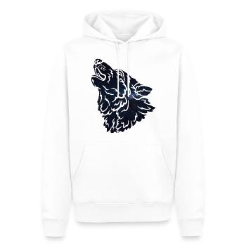 Wolf silhouette Galaxy - Männer Premium Bio Hoodie - Weiß - Vorne - Nico (187cm)