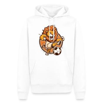 Lion Soccer Star - Sweat à capuche Premium bio Homme - blanc - Devant - Nico (187cm)