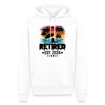 Im Ruhestand 2024 nicht mehr mein Problem Sunset Beach - Männer Premium Bio Hoodie - Weiß - Vorne - Nico (187cm)