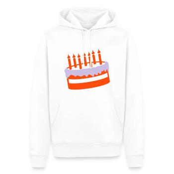 Torte Geburtstagstorte Geburtstag Birthday 2c - Men’s Premium Organic Hoodie - white - Front - Nico (187cm)