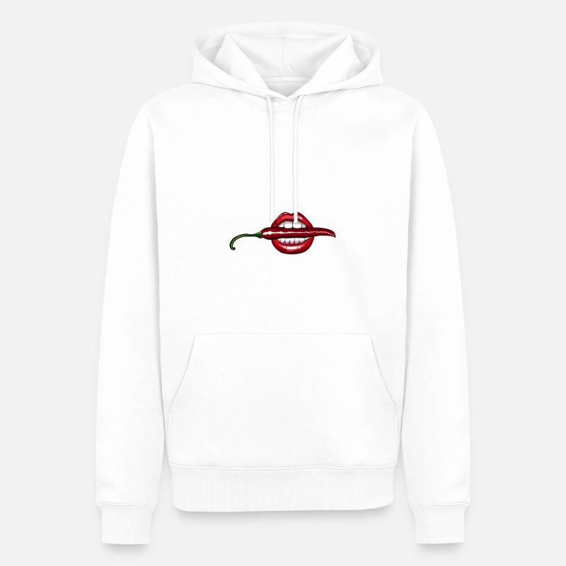 chilli - Sweat à capuche Premium bio Homme - blanc