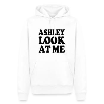 Ashley look at me - Sweat à capuche Premium bio Homme - blanc - Devant - Nico (187cm)