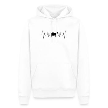 Heartbeat Capybara Silhouette - Sweat à capuche Premium bio Homme - blanc - Devant - Nico (187cm)