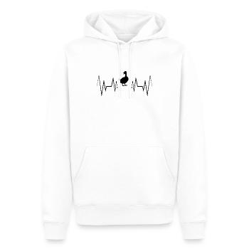Silhouette de canard Heartbeat - Sweat à capuche Premium bio Homme - blanc - Devant - Nico (187cm)